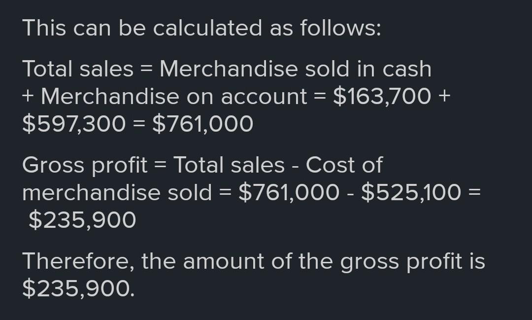 During the current year, merchandise is sold for $21,100 cash and $341,700 on account. The cost of the