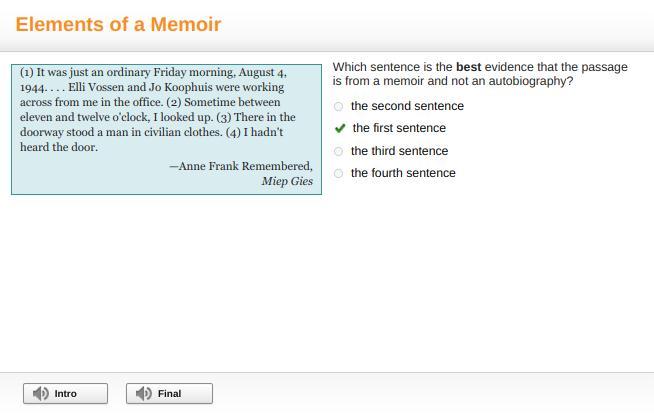 (1) It was just an ordinary Friday morning, August 4, 1944. . . . Elli Vossen and Jo Koophuis were working