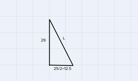 what is the lateral area of the rectangular pyramid whose net is shown 