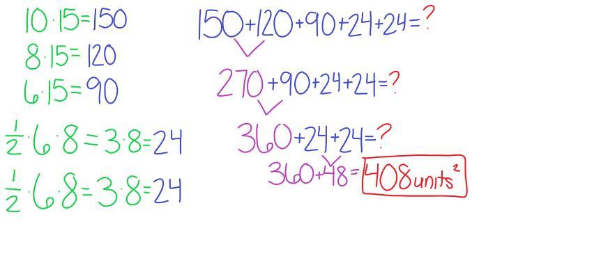 Find the Surface Area of this triangular prism.