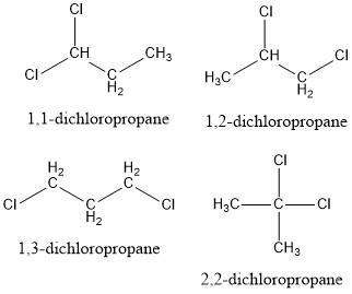 Write the structural and condensed formulas as well as the names for all isomers of C3H7Cl and C3H6Cl2.?