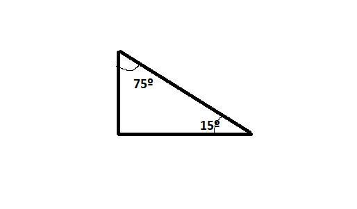 Hayley is surveying a piece of land. The land is shaped like a right triangle. The smallest angleis one-fifth