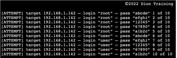 You walked up behind a penetration tester in your organization and saw the following output on their