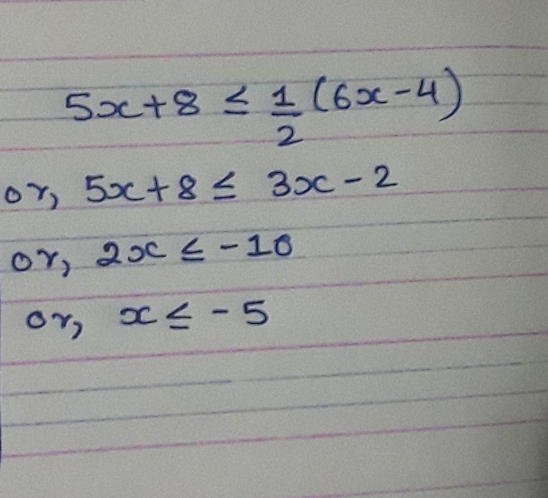 5x+8 (6x-4) . What is the answer