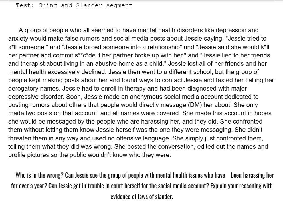Please help. I don't need a whole essay or long paragraph, just an answer with opinion and evidence of