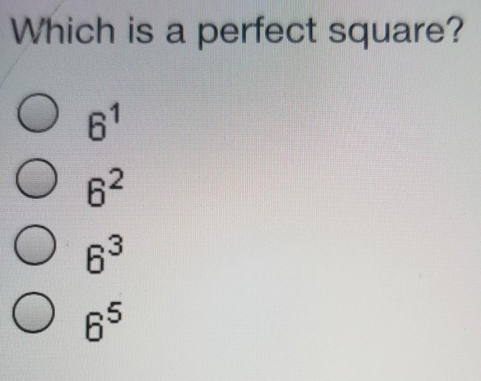PLEASE HURRY!Which is a perfect square?