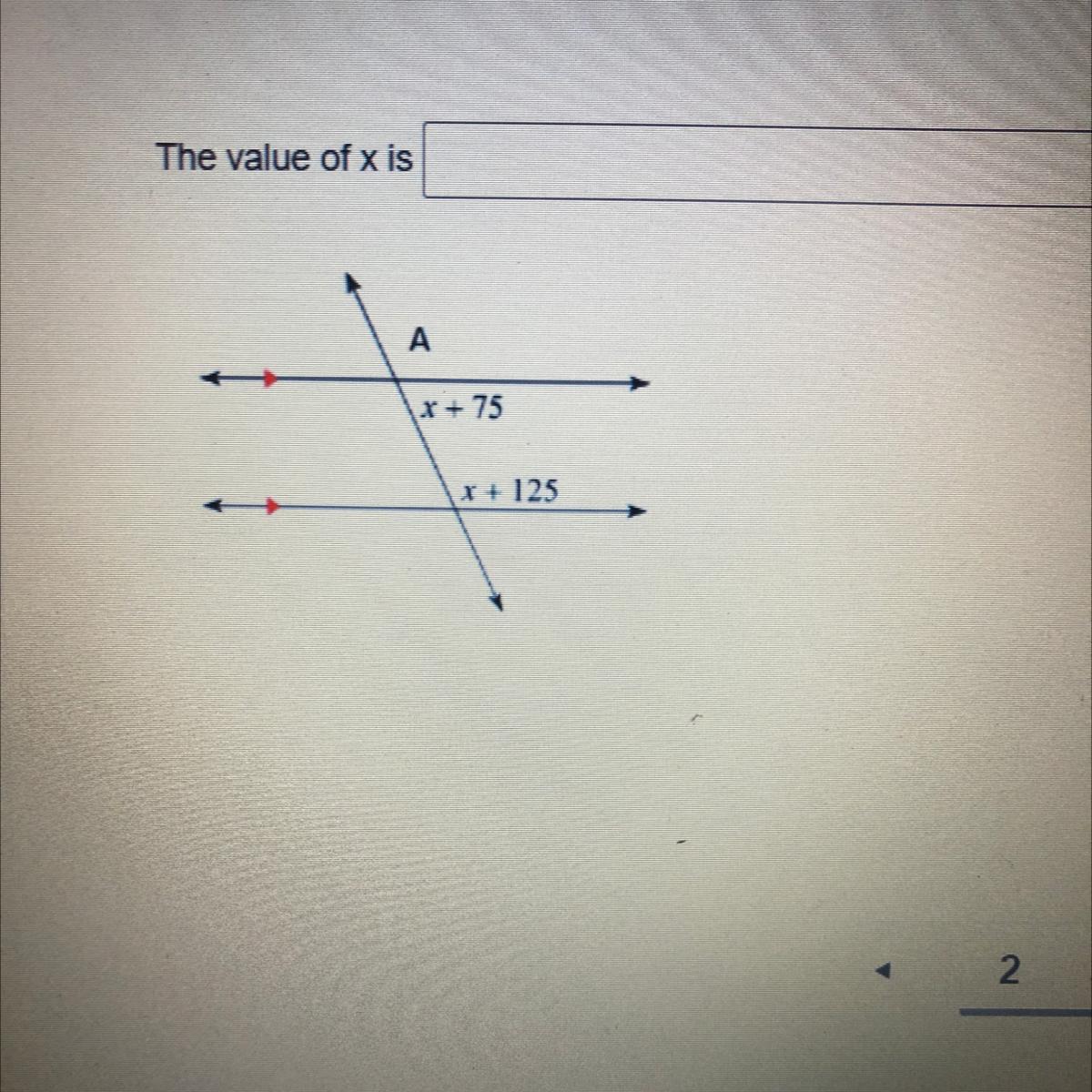 The value of X is X + 75X + 125