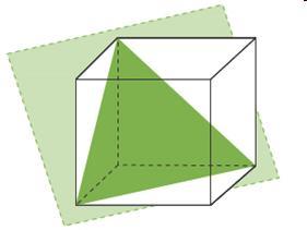 A Cube With A Side Length Of 6 Feet Is Sliced Diagonally Such That It Passes Through The Three Vertices