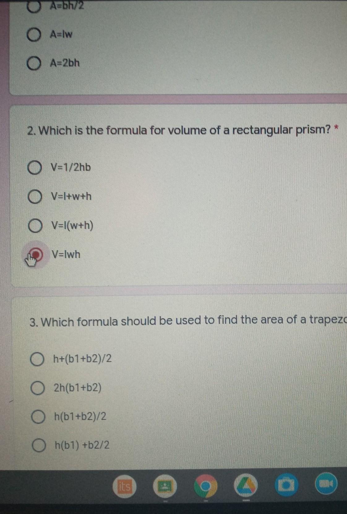 which formula should be used to find the area of a trapezoid