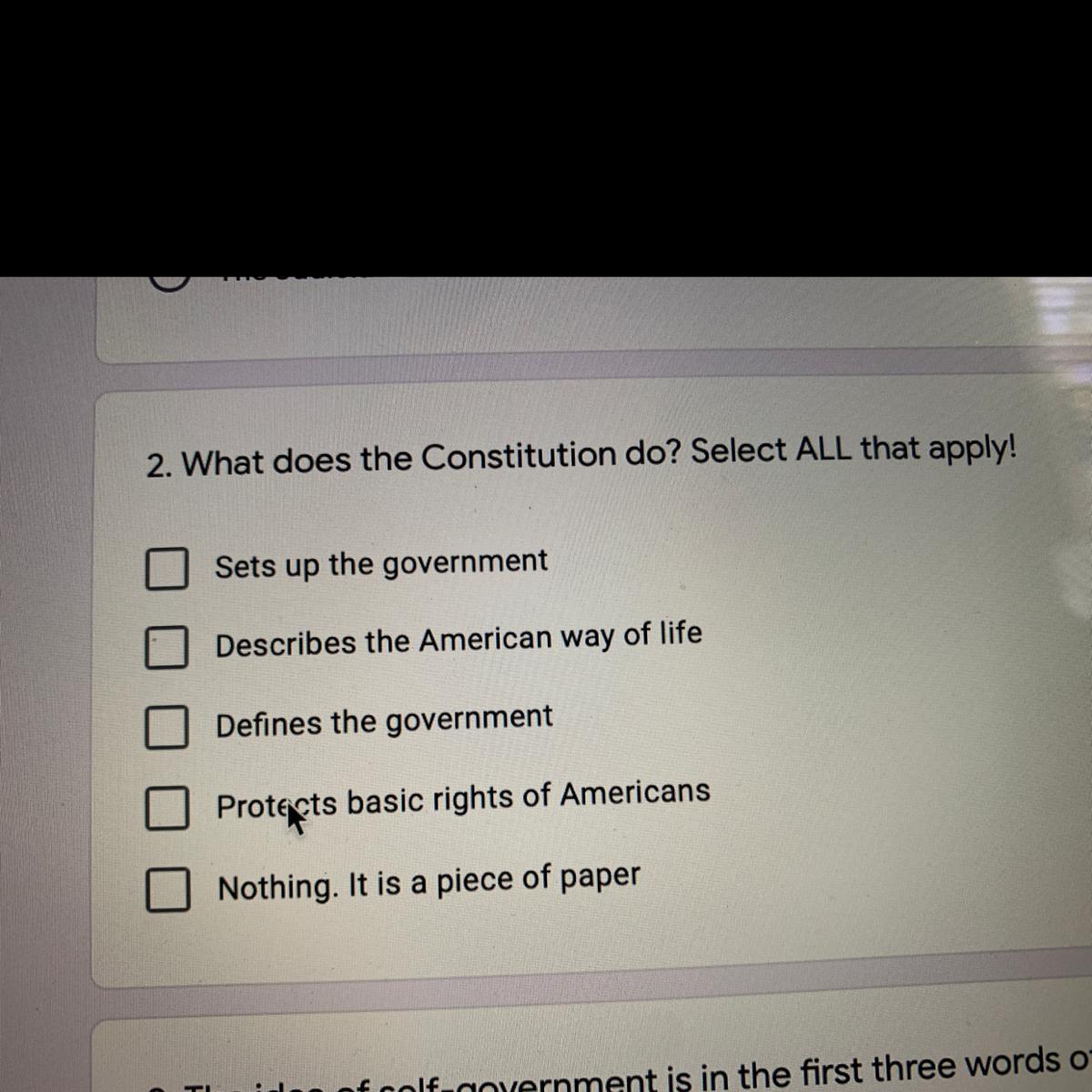 This Is For Civics Class, I Could Use Some Help 