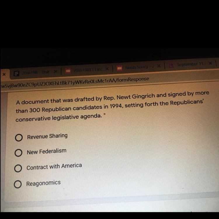 A Document That Was Drafted By Rep. Newt Gingrich And Signed By More Than 300 Republican Canidates In