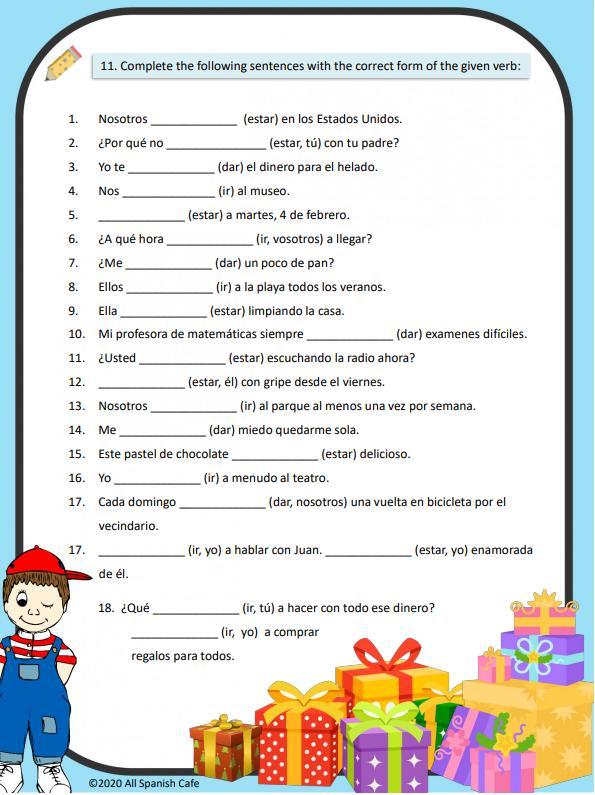 I need help filling in these blanks