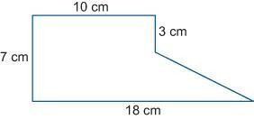 What is the area of the figure below?The figure is shown.