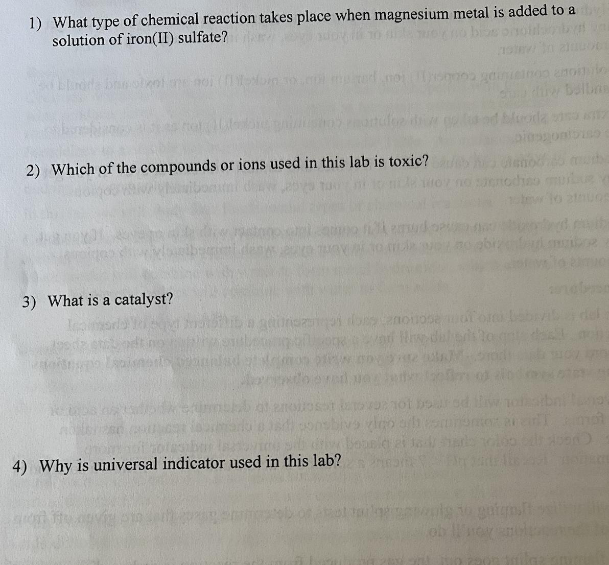 BASED ON TYPES OF CHEMICAL REACTIONS. CAN SOMEONE HELP WITH THIS QUESTION?