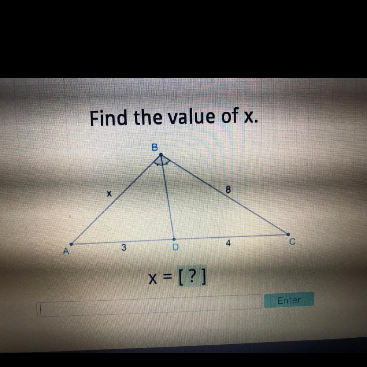 Find the value of x.plz help 