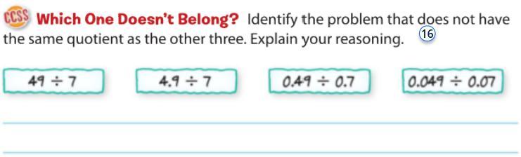 Which one doesn't belong and explain