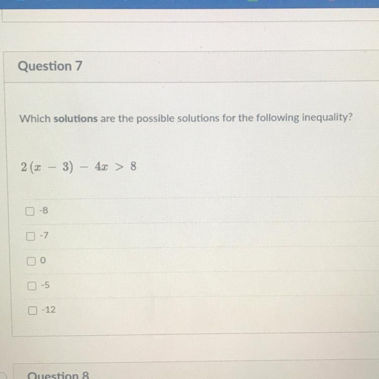 Multi answer inequality! Please help and comment only if you know! 