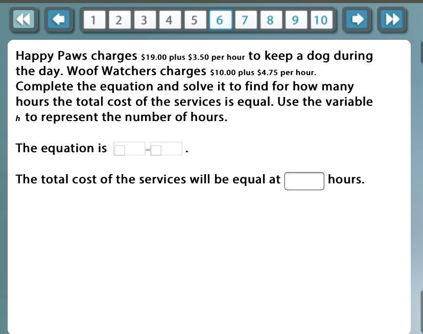 At what hour will the cost be the same? 