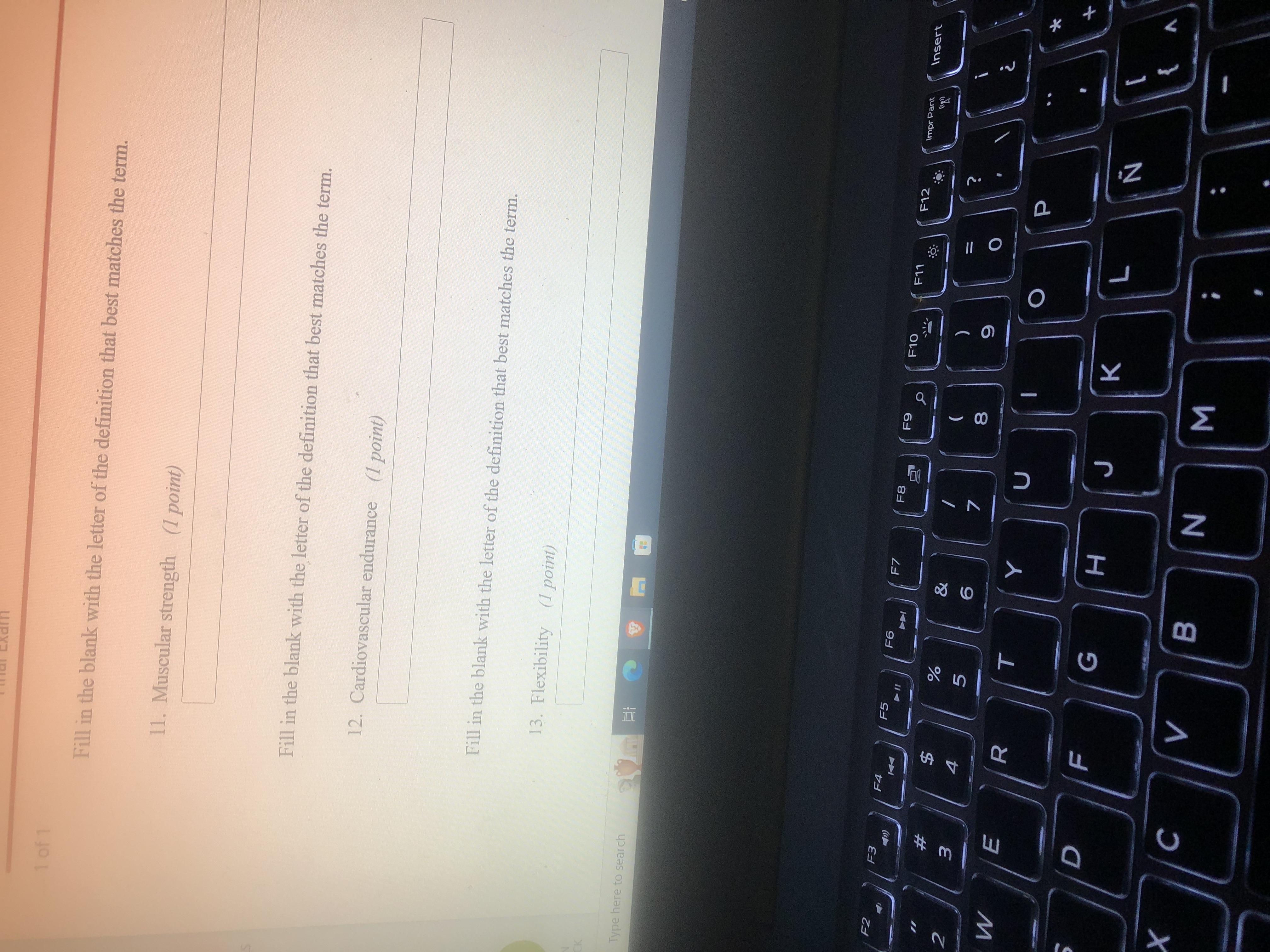 I need help fast fill in the blank with the letter of the definition that best matches the term