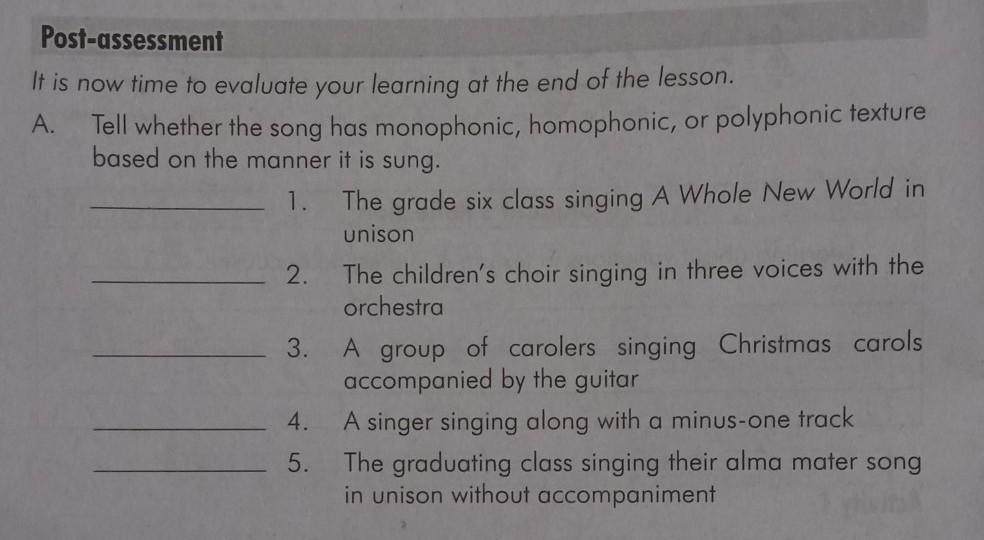 Pls help me in Music, I'm gonna brainliest the correct answer. Ty :)