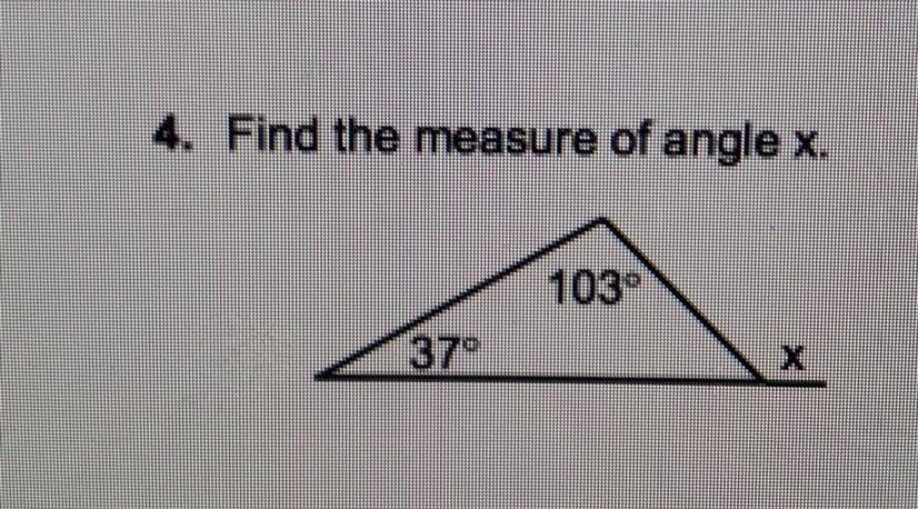 find the measure of angle x