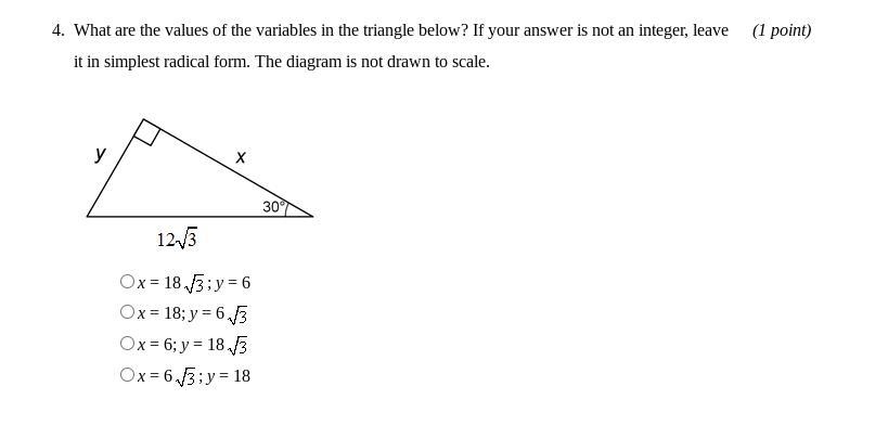 HELPPPPwhat are the values of the variable in the triangle below?