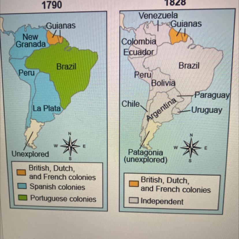 What had the GREATEST influence on the changes illustrated on the maps?Athe reign of Porfirio DazB.the