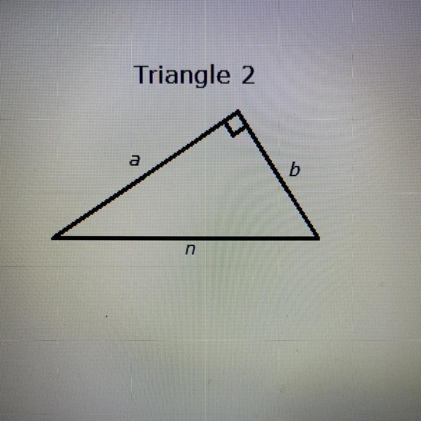 Part BSince the equations for both triangles have a2 + b2, you can think of the two equations for cand