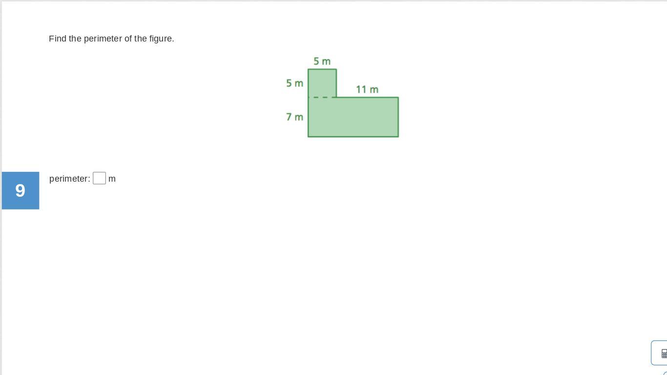 Find the perimeter of the figure.