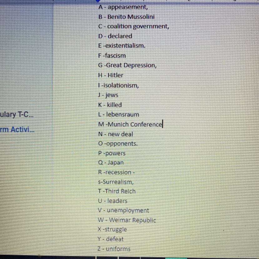 Plz helppp make a paragraph about years of crisis and add 7 of these words in the picture 