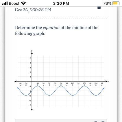 What Would Be The Equation Of The Midline Of This Graph? 