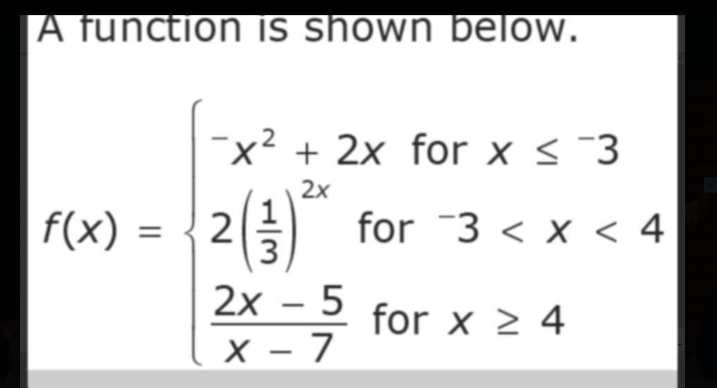 What is the value of the expression f(3)?-15 3-315