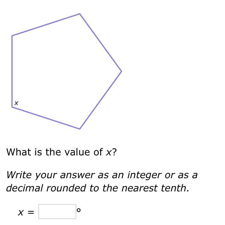 What is the value of x?Write your answer as an integer or as a decimal rounded to the nearest tenth