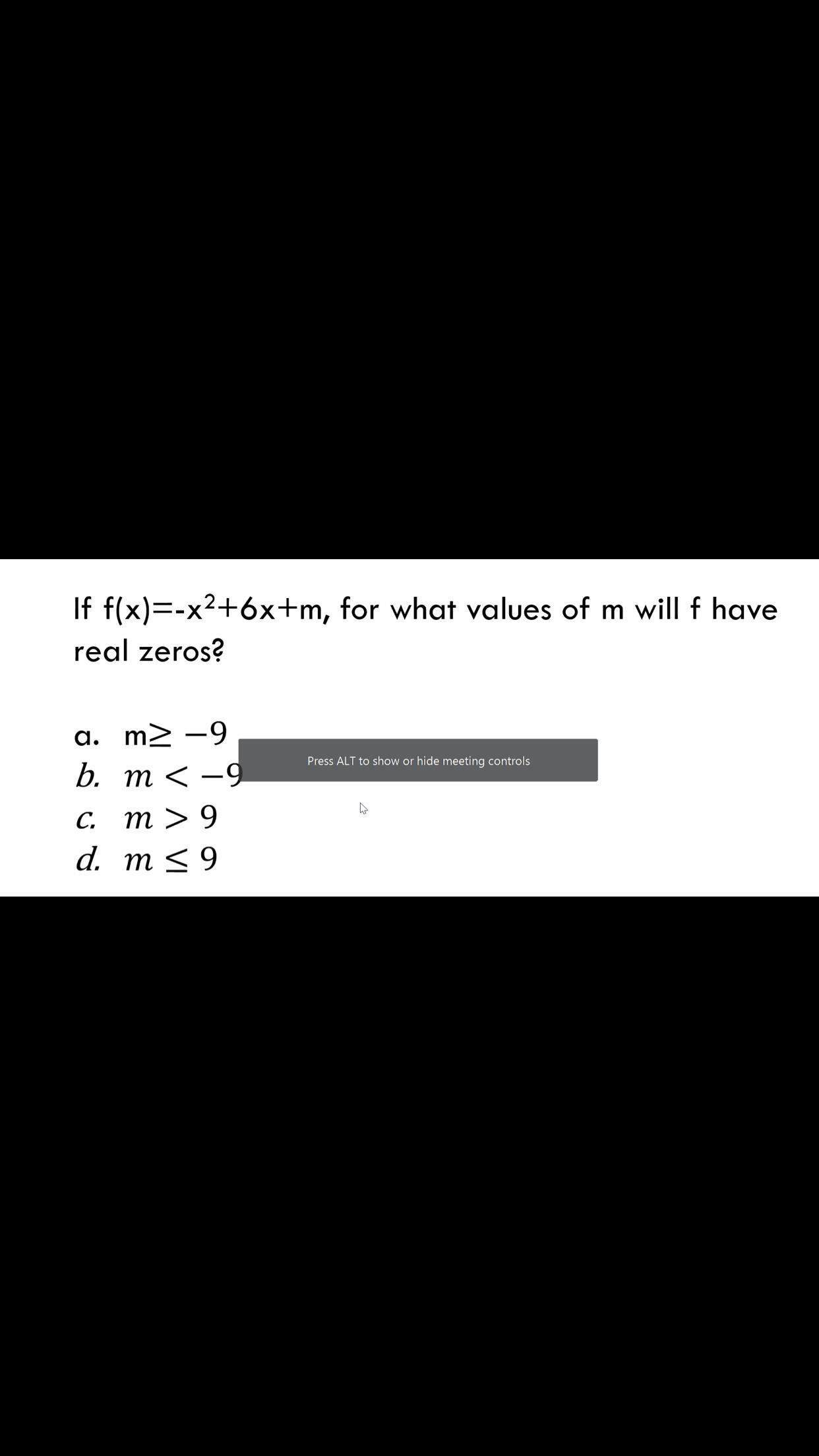 HELP PLS !! ILL MARK YOU THE BRAINLIEST PLS HELP Find the values of M that will give f as real zeros