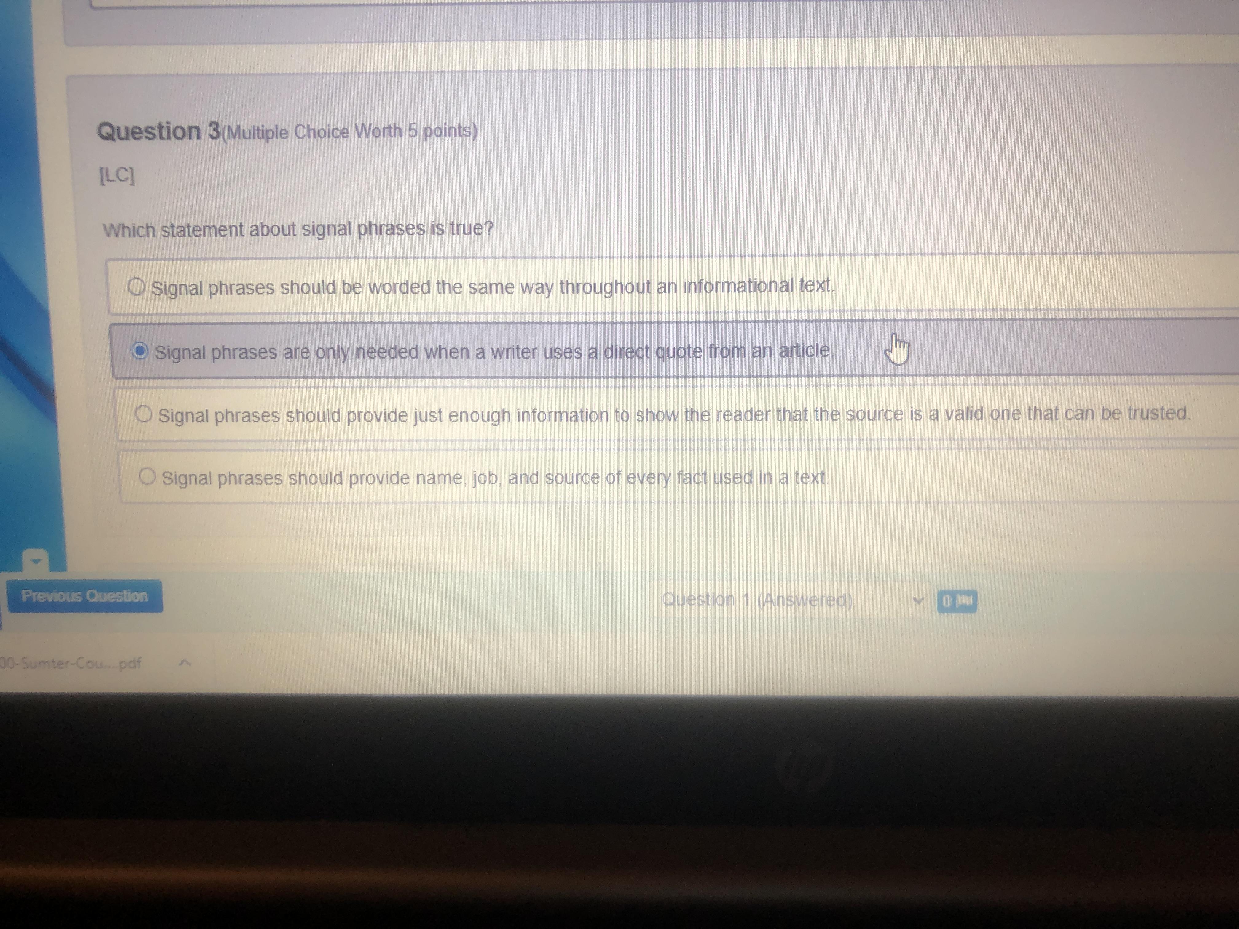 Please Help With Question 3.