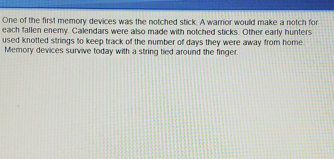 What Conclusion Can Be Drawn From This Paragraph? A) Time Meant Nothing To Primitive People, B) People