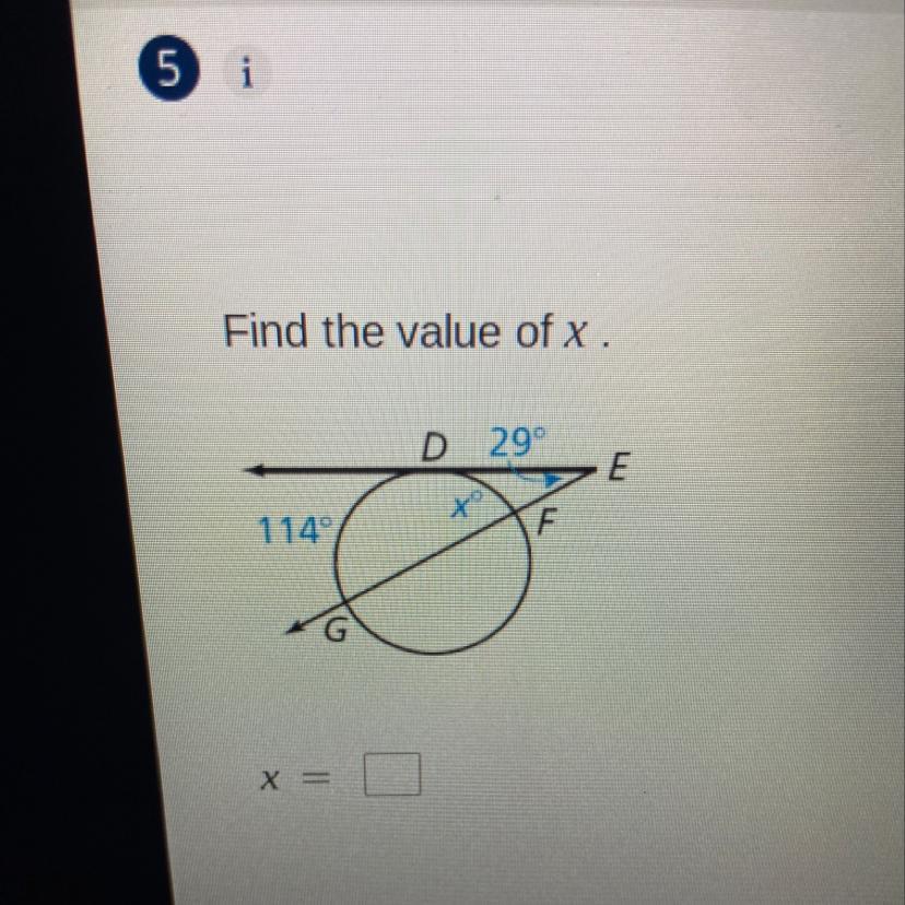 Find the value of x.