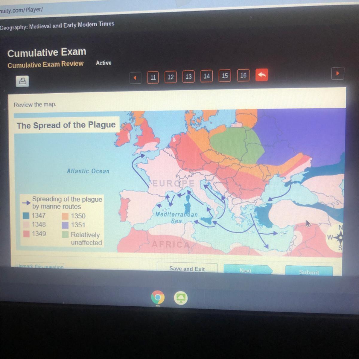 Based on the map, why were some areas left relatively unaffected by the plague?O They had a strong church