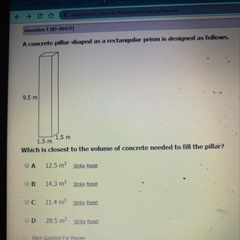 Which Is The Closet To The Volume Of The Concrete Needed To Fill The Pillar?