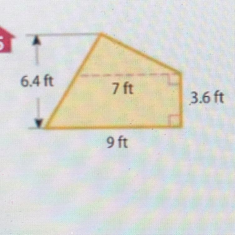 Find the area of each figure. Round to the nearest tenth if necessary 