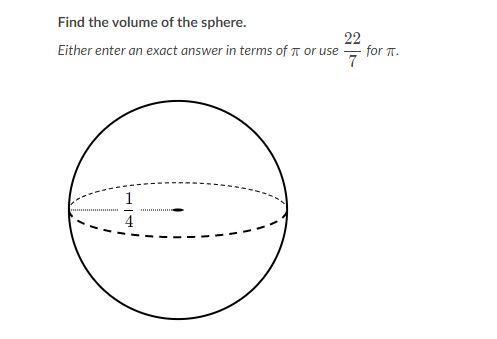 Correct Answer Gets Brainliest !!!!!!find The Volume Of The Sphere