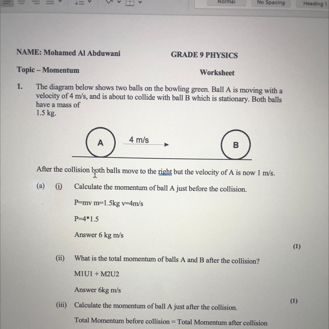 Is question II correct?