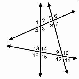 I WILL MARK BRAINLIST!!!In the diagram, how many angles must be supplementary with angle 14?A: oneB: