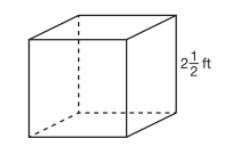 What is the volume of the cube shown below? V = sss