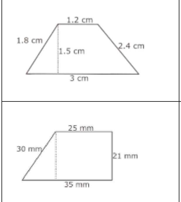Can you solve these trapezoid areas please?Thank you