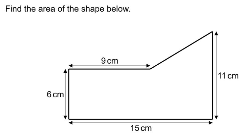 Find the area of the shape below please. (: