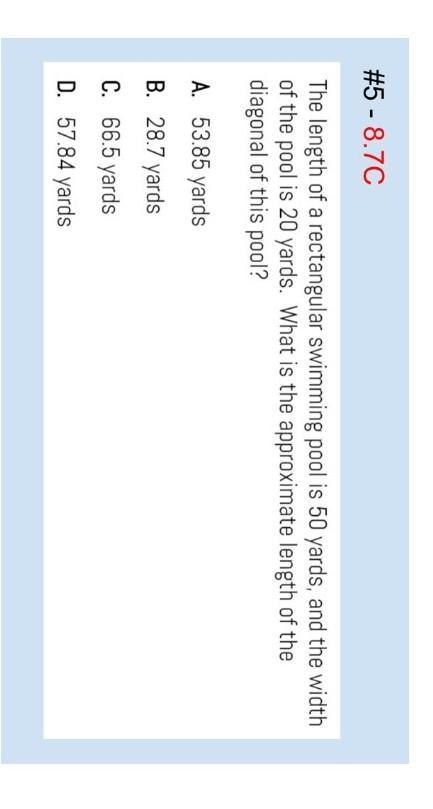 the length of a rectangular swimming pool is 50 yards and the width of the pool is 20 yards. what is