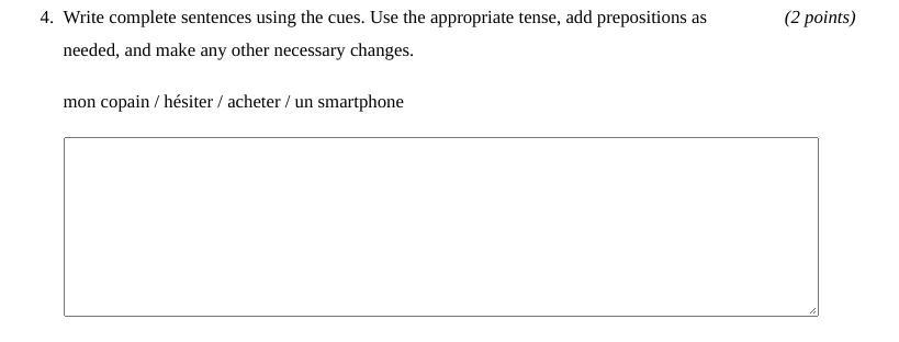 Need French Work Help, Thank You!