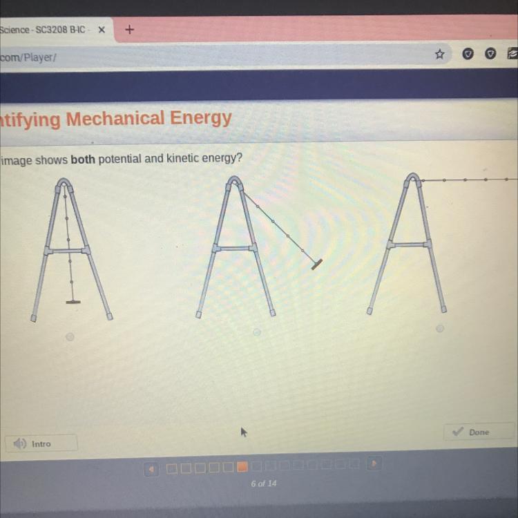 Which image shows both potential and kinetic energy?NEED HELP ASAP
