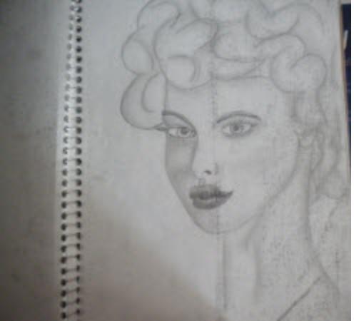 How does this artwork represent a students skill and style? A. the use of proportion and shading B. the